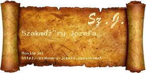 Szakmáry Jozefa névjegykártya